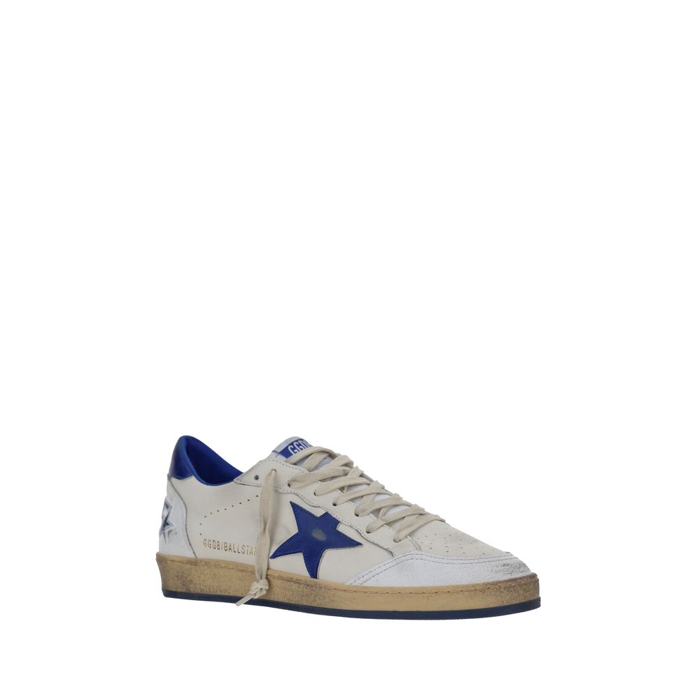 Golden Goose Weiße Low-Top-Sneaker aus Kalbsleder Bos Taurus
