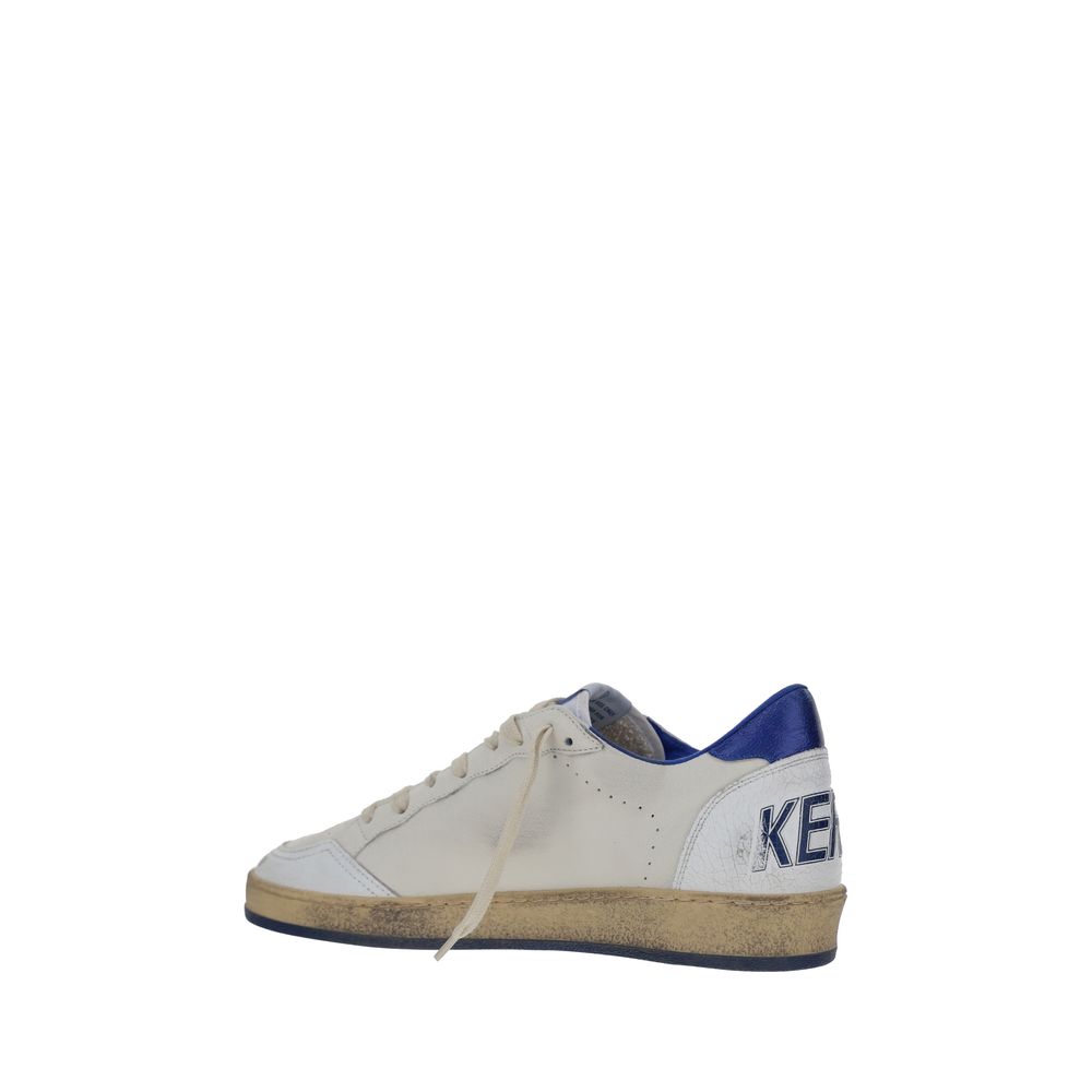 Golden Goose Weiße Low-Top-Sneaker aus Kalbsleder Bos Taurus