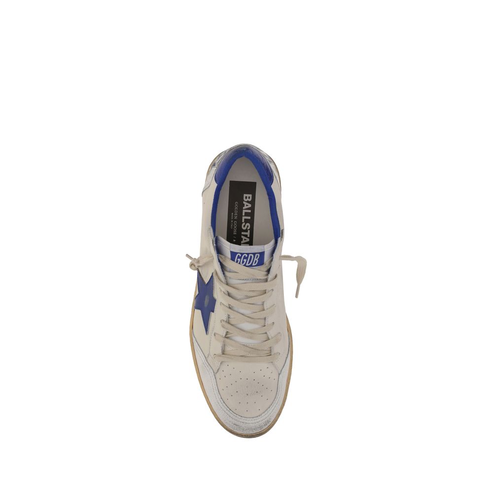 Golden Goose Weiße Low-Top-Sneaker aus Kalbsleder Bos Taurus