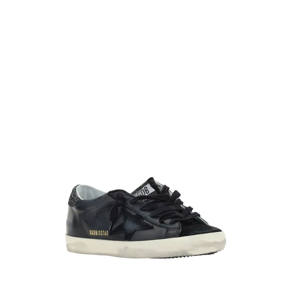 Golden Goose Schwarze Lammleder Ovis Aries Aries Sneaker