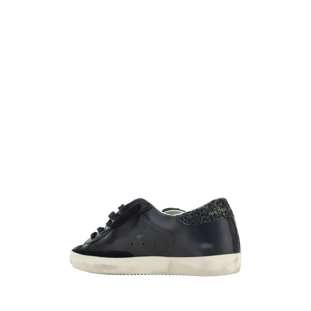 Golden Goose Schwarze Lammleder Ovis Aries Aries Sneaker