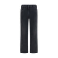 The Row Schwarze Baumwoll-Jeans mit geradem Bein