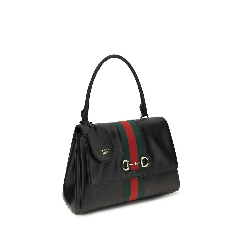Gucci Schwarze Kalbsleder Bos Taurus Handtasche