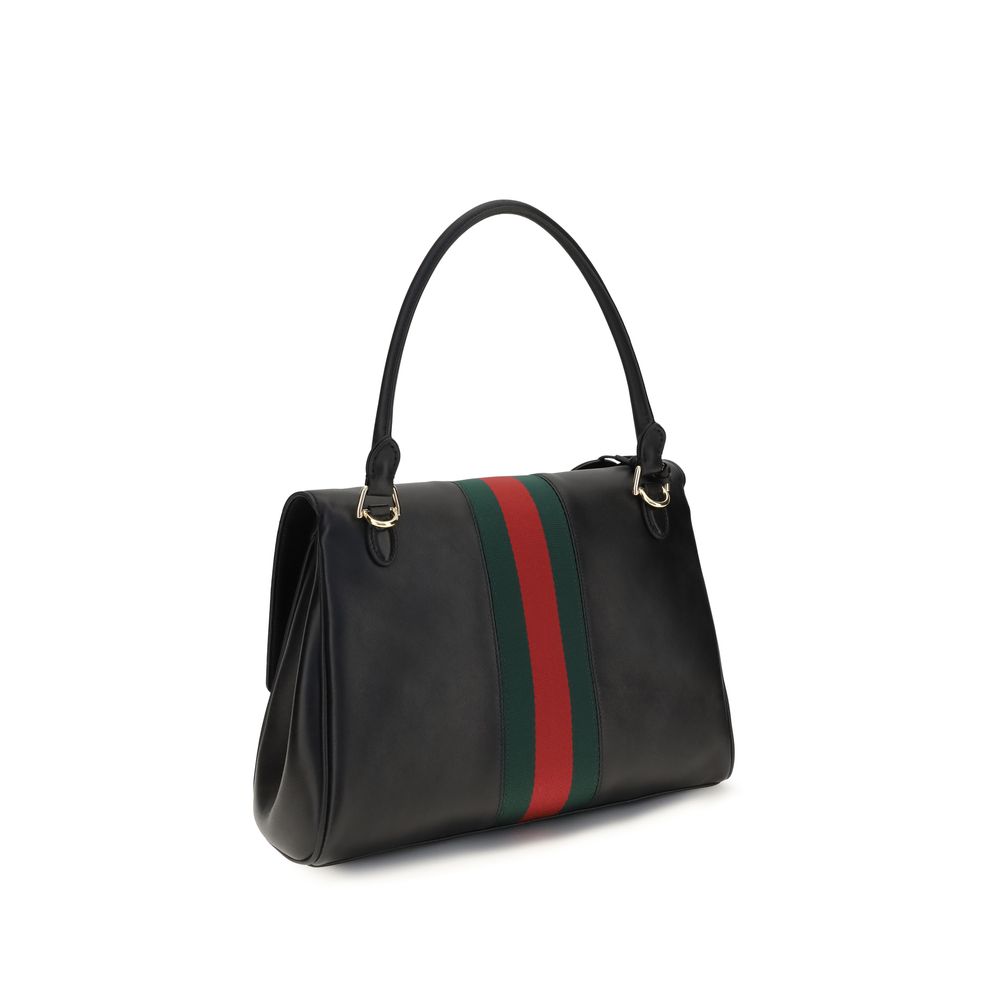 Gucci Schwarze Kalbsleder Bos Taurus Handtasche
