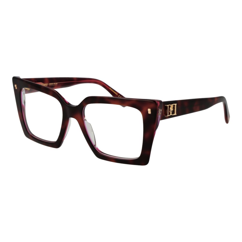Dsquared² Brille aus Burgunderrotem Acetat (Gestell)