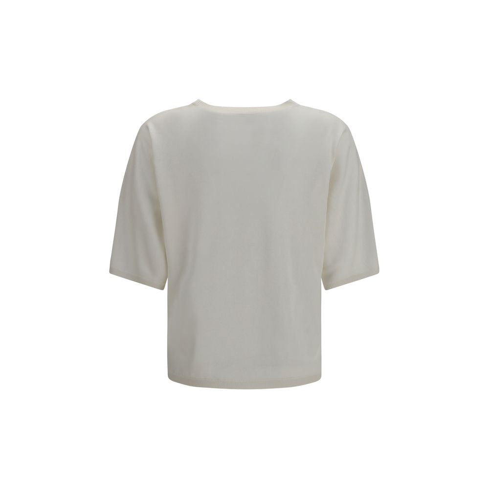 Brunello Cucinelli Weißer Kaschmir-Pullover