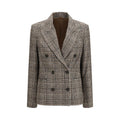 Brunello Cucinelli Mehrfarbige Jacke aus Alpaka Vicugna Pacos