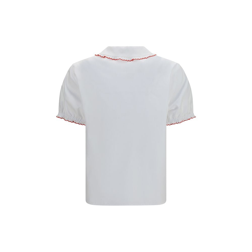 Miu Miu Weiße Baumwollbluse