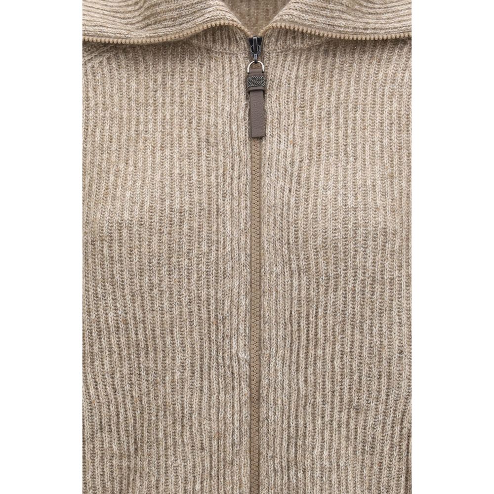 Brunello Cucinelli Beiger Kaschmirpullover