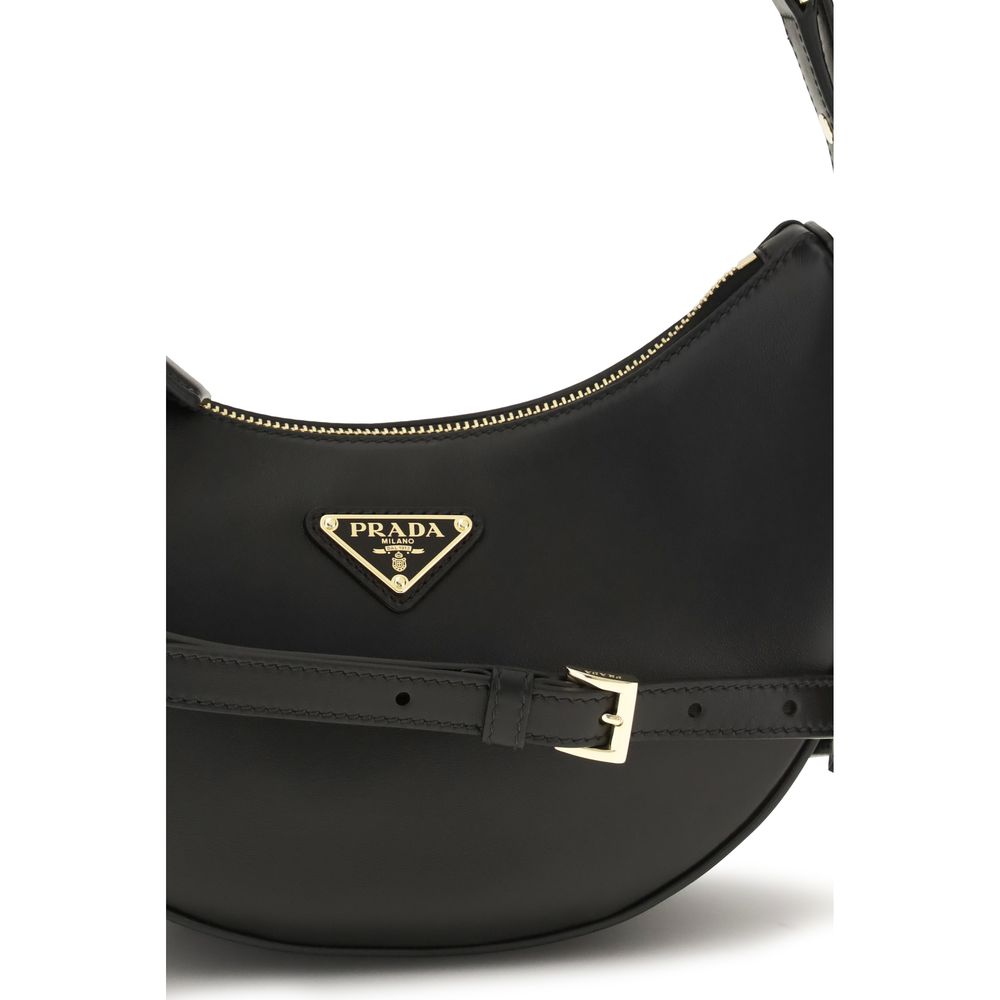 Prada Schwarze Kalbsleder Bos Taurus Bucket Bag