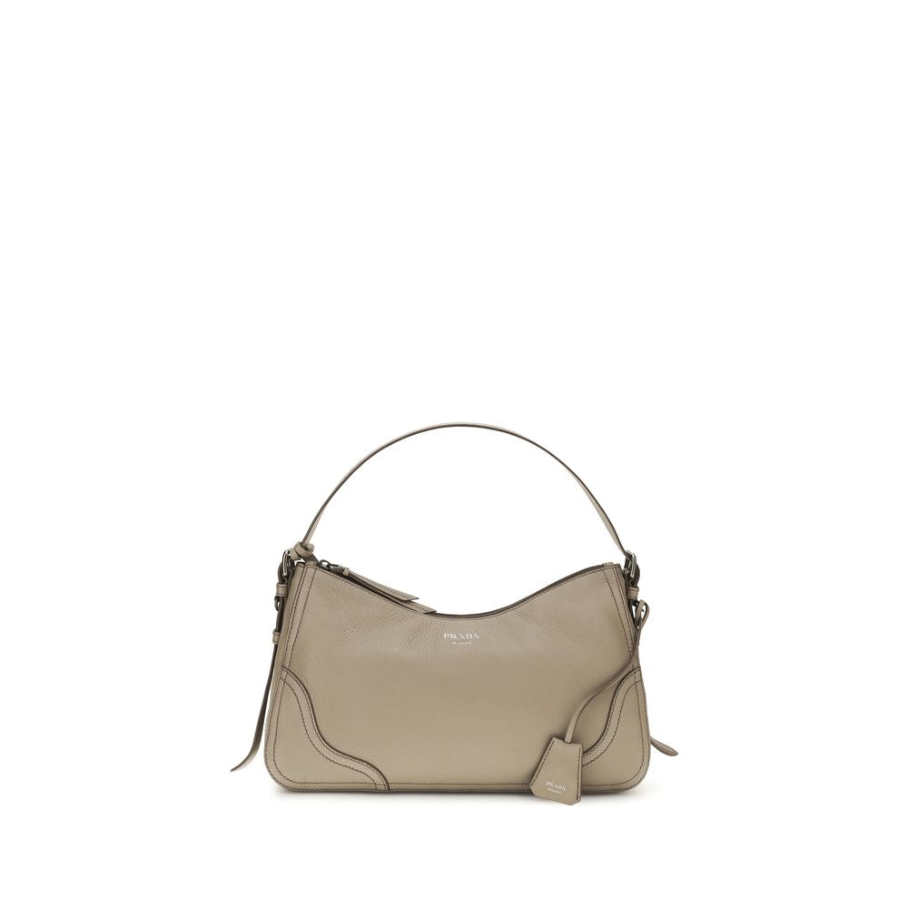 Prada Graue Kalbsleder Bos Taurus Bucket Bag
