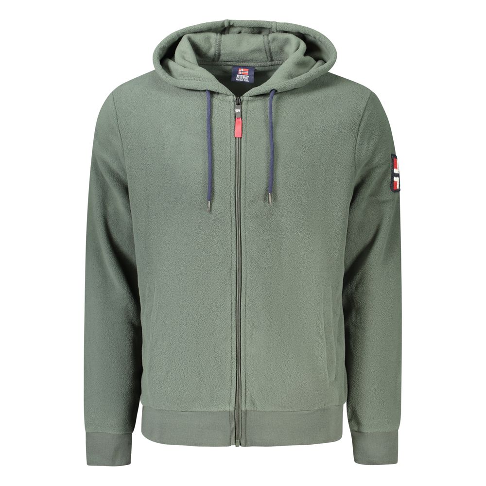 Norway 1963 Grüner Herren-Sweatshirt aus Polyester mit Kapuze