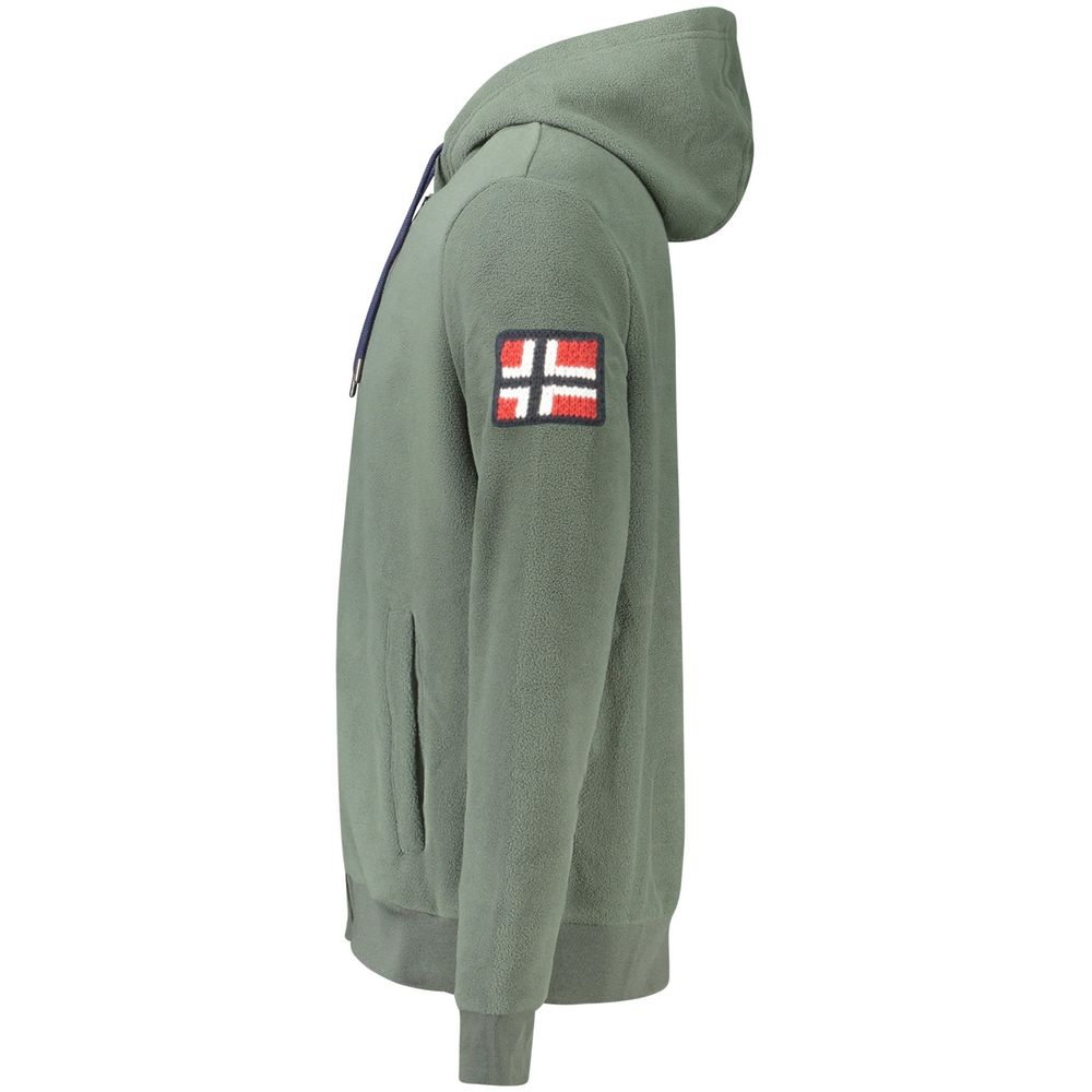 Norway 1963 Grüner Herren-Sweatshirt aus Polyester mit Kapuze