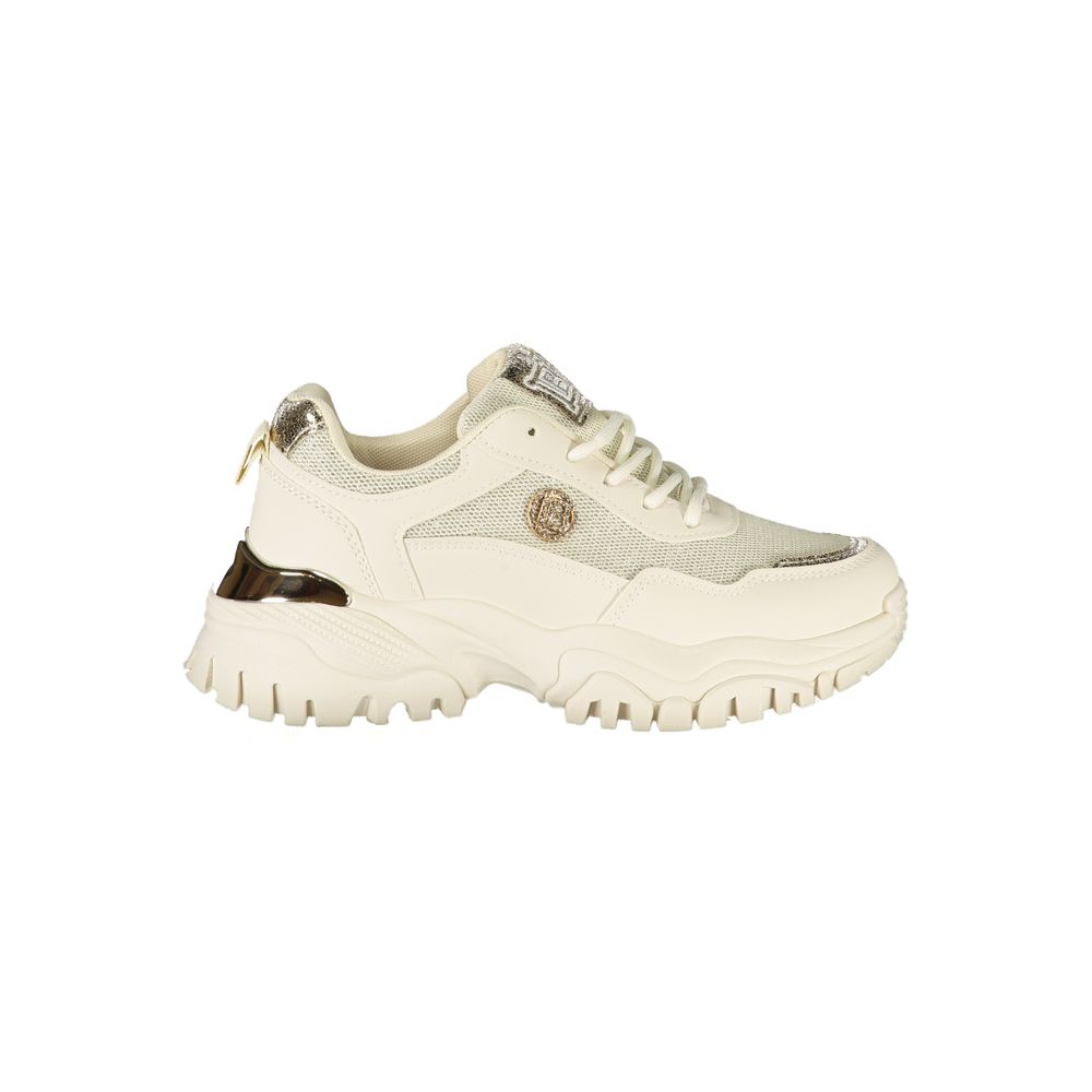 Laura Biagiotti Beige Polyester Athletic Sneakers