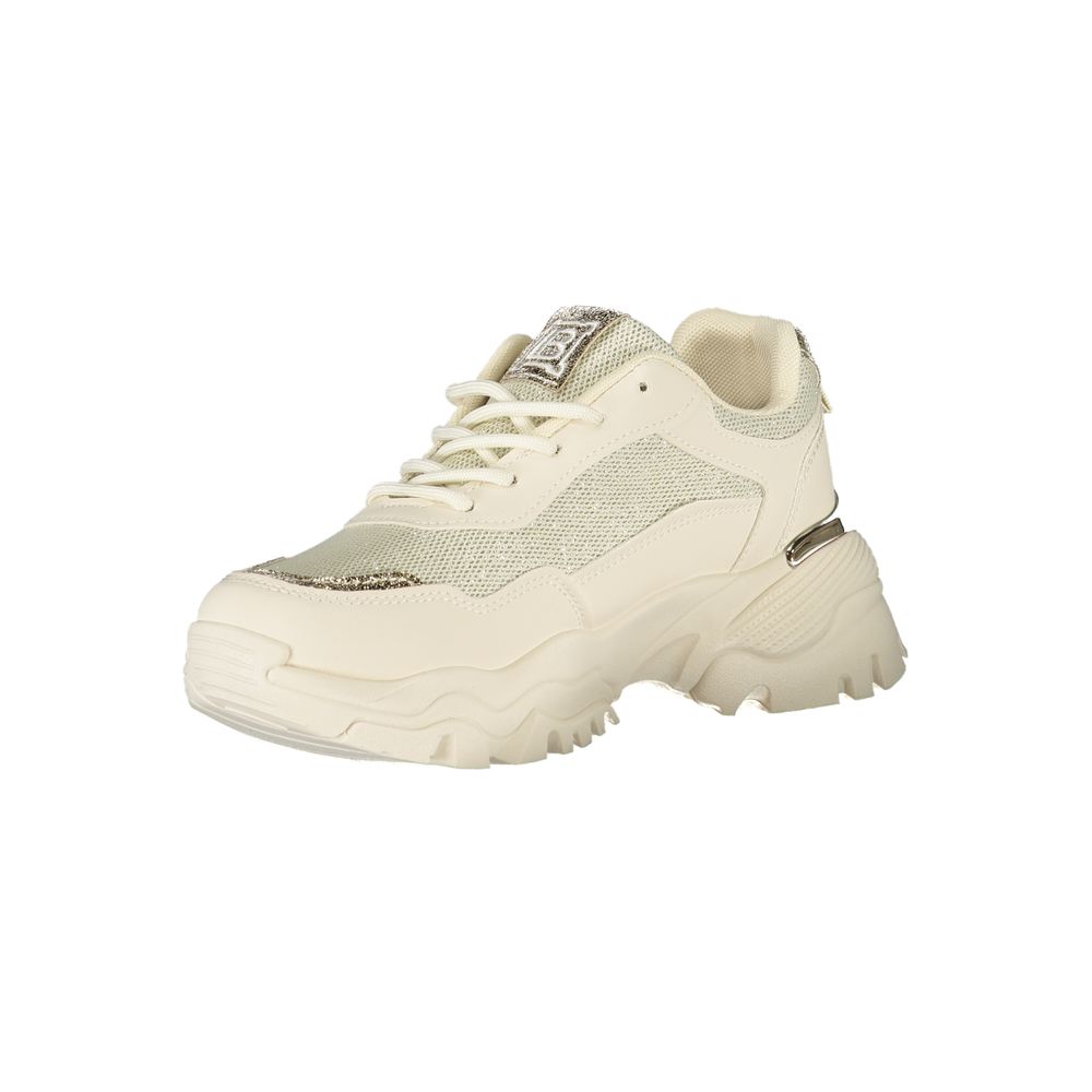 Laura Biagiotti Beige Polyester Athletic Sneakers