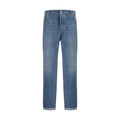 Brunello Cucinelli Blaue Jeans aus Baumwolle im geraden Schnitt