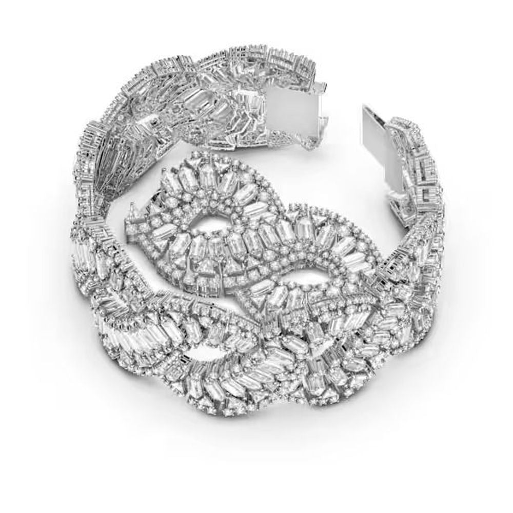 Swarovski Graues Armband aus Edelstahl