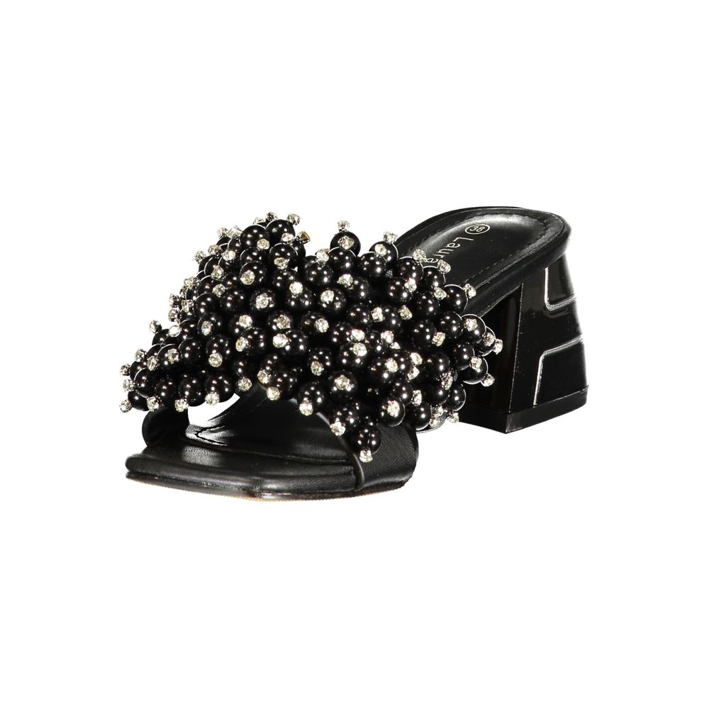 Laura Biagiotti Schwarze Polyethylen-Sandale