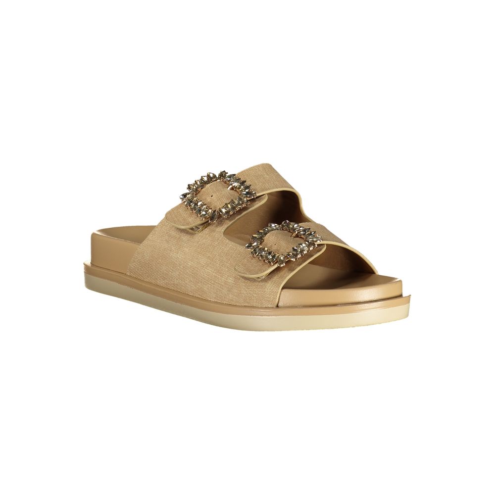 Laura Biagiotti Beige Polyurethan Damen-Slipper
