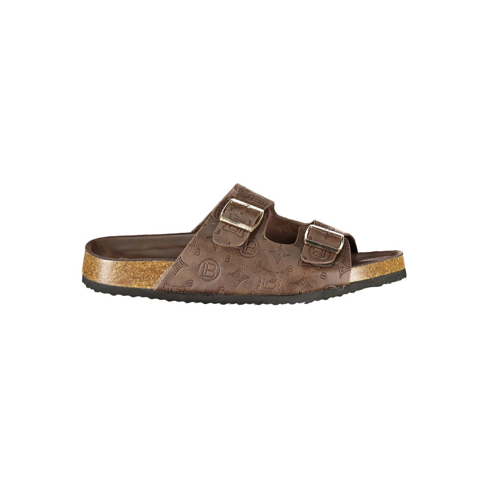 Laura Biagiotti Braune Damen-Sandalen aus Polyurethan