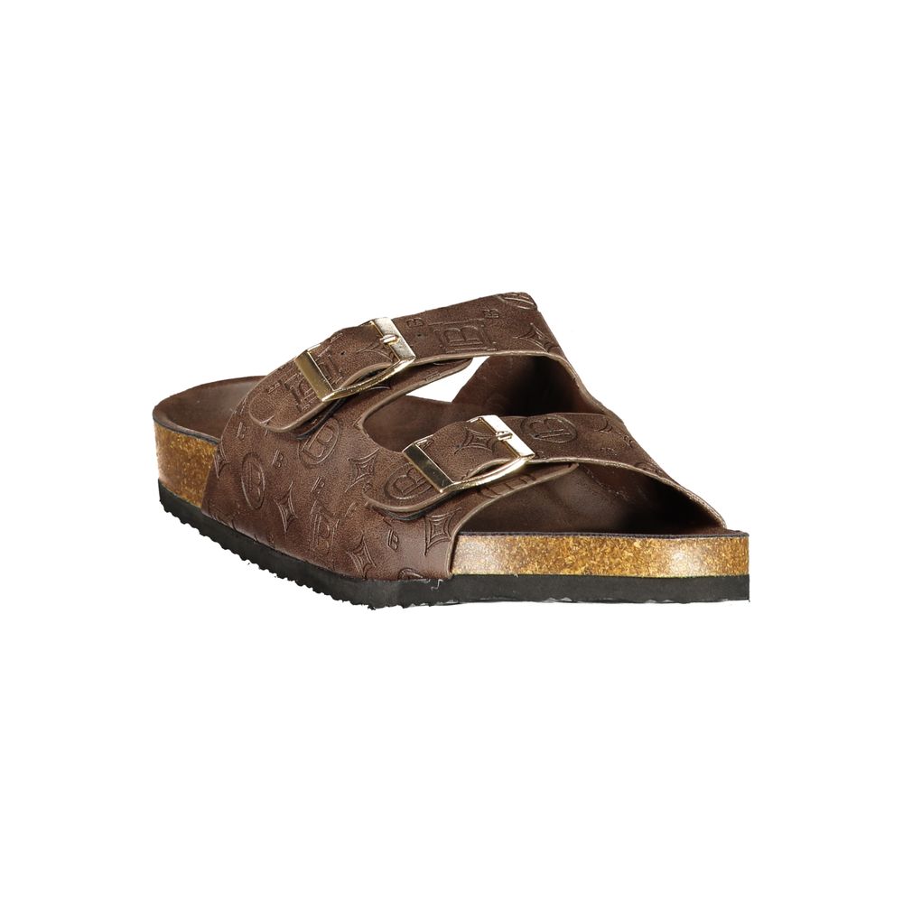 Laura Biagiotti Braune Damen-Sandalen aus Polyurethan