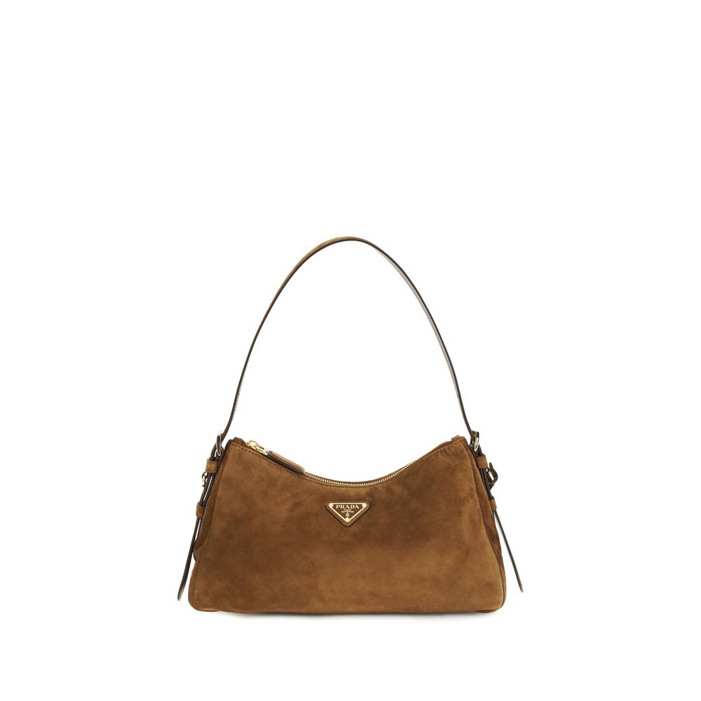 Prada Braune Kalbsleder Bos Taurus Bucket Bag