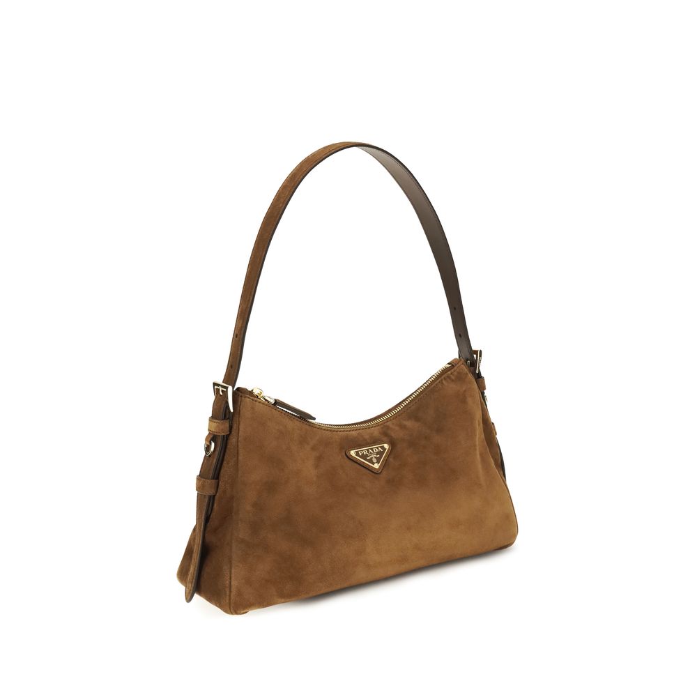 Prada Braune Kalbsleder Bos Taurus Bucket Bag