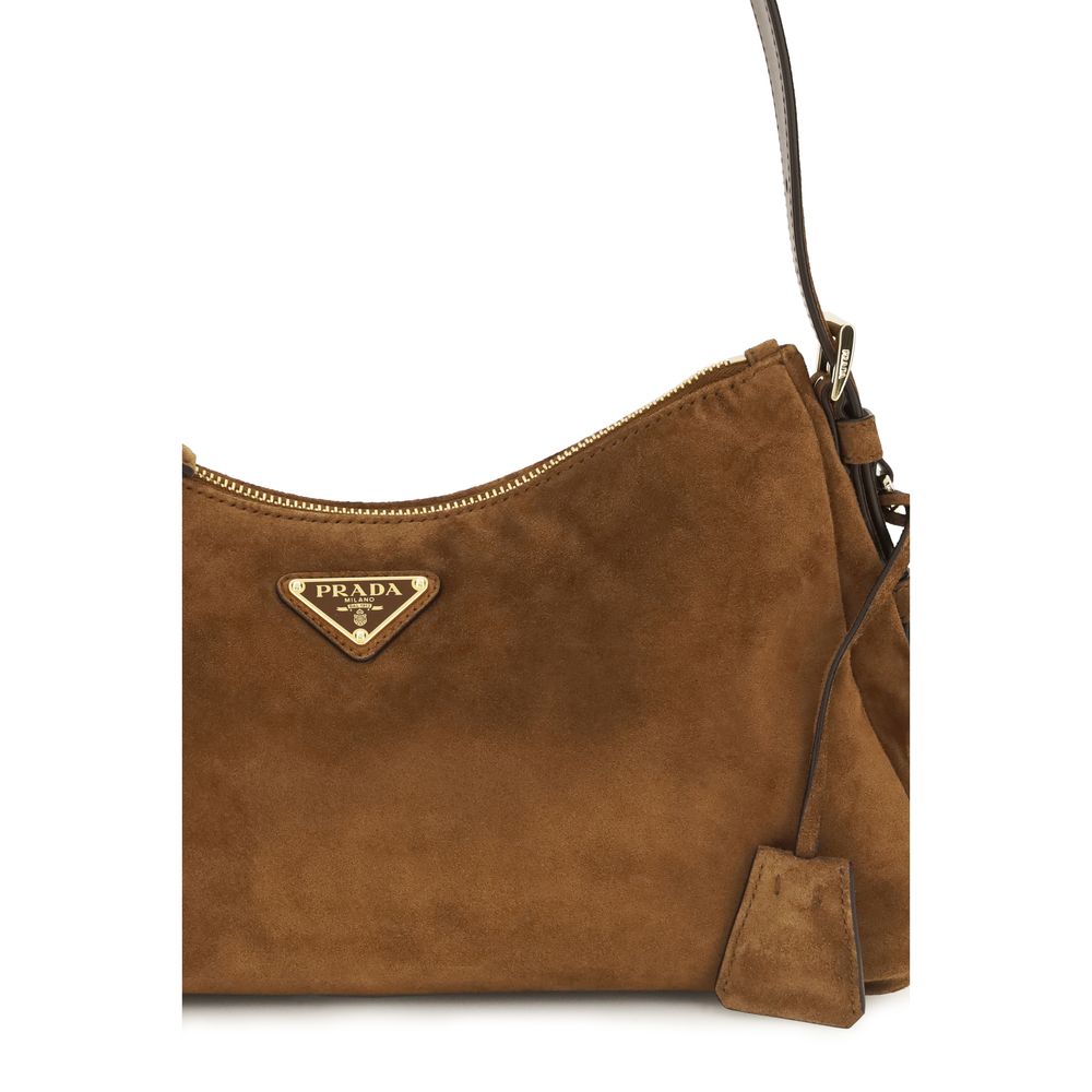 Prada Braune Kalbsleder Bos Taurus Bucket Bag