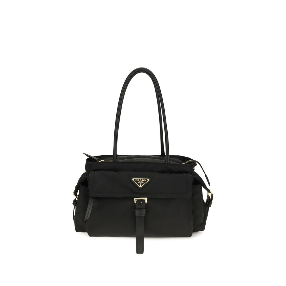 Prada Schwarze Schultertasche aus Polyamid