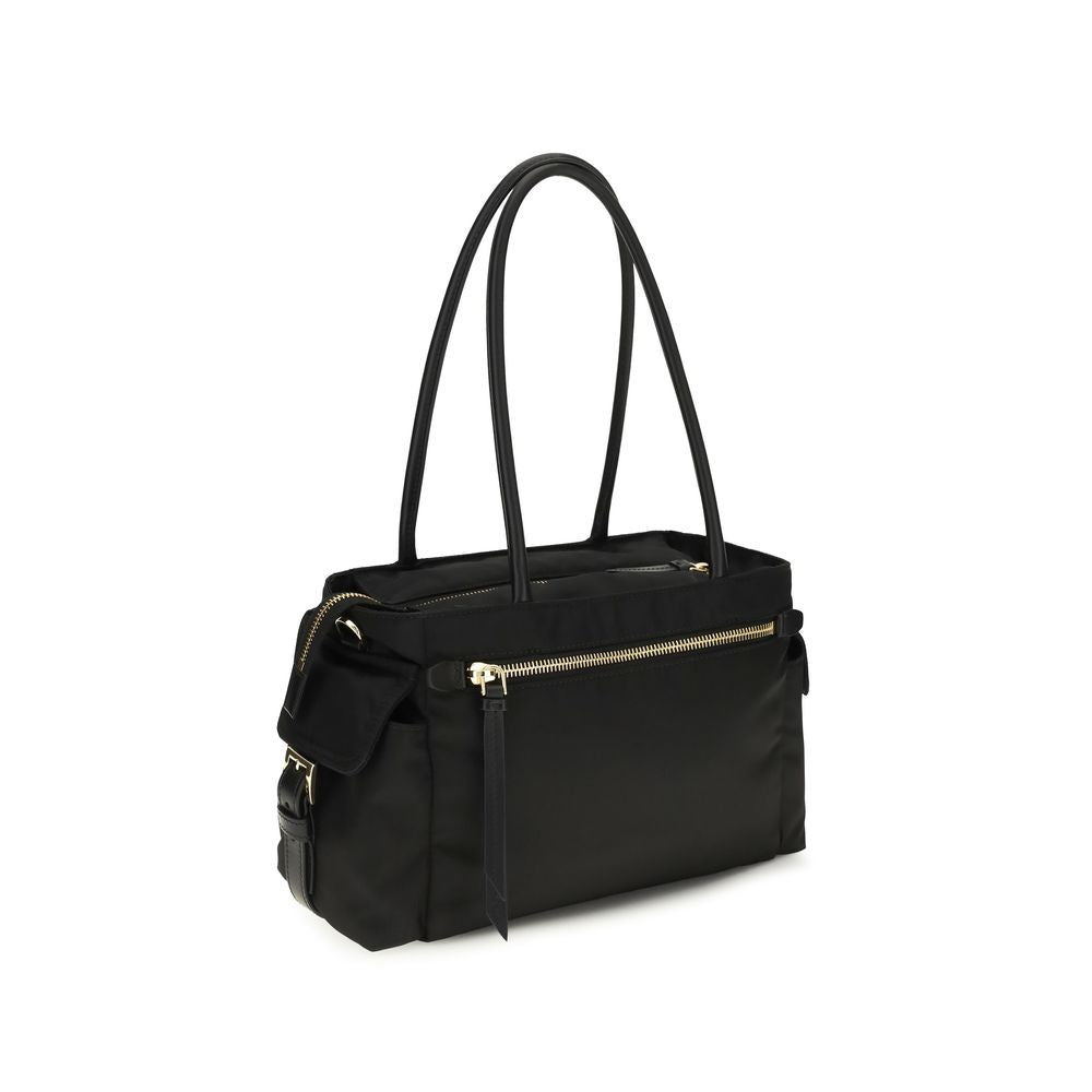 Prada Schwarze Schultertasche aus Polyamid