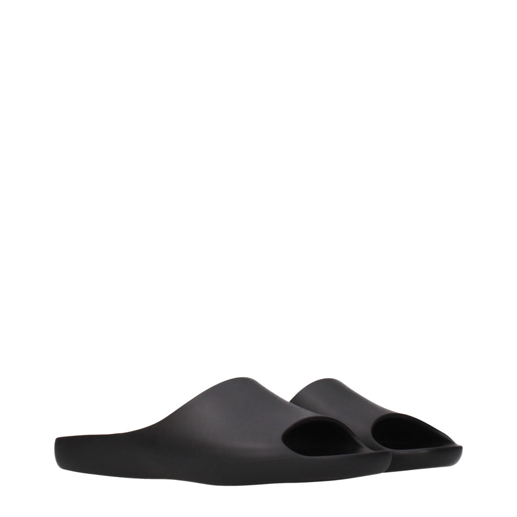 The Row Schwarze Baumwoll-Slipper