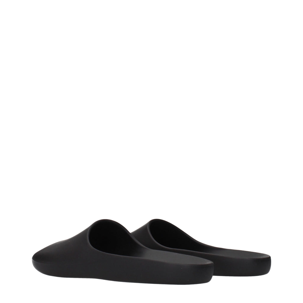 The Row Schwarze Baumwoll-Slipper