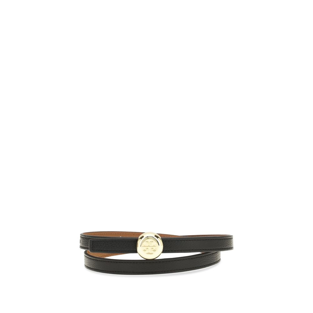 Tory Burch Schwarzer Kalbsleder Bos Taurus Regular Gürtel