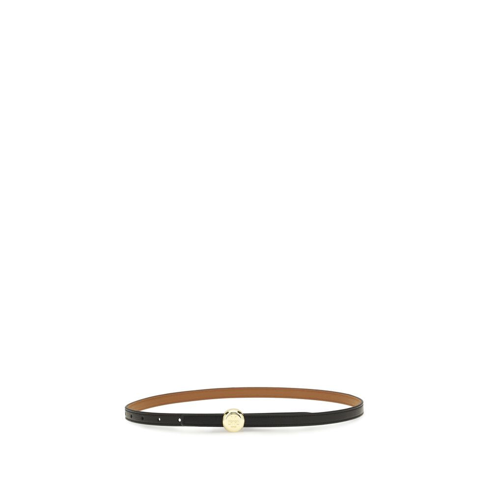 Tory Burch Schwarzer Kalbsleder Bos Taurus Regular Gürtel