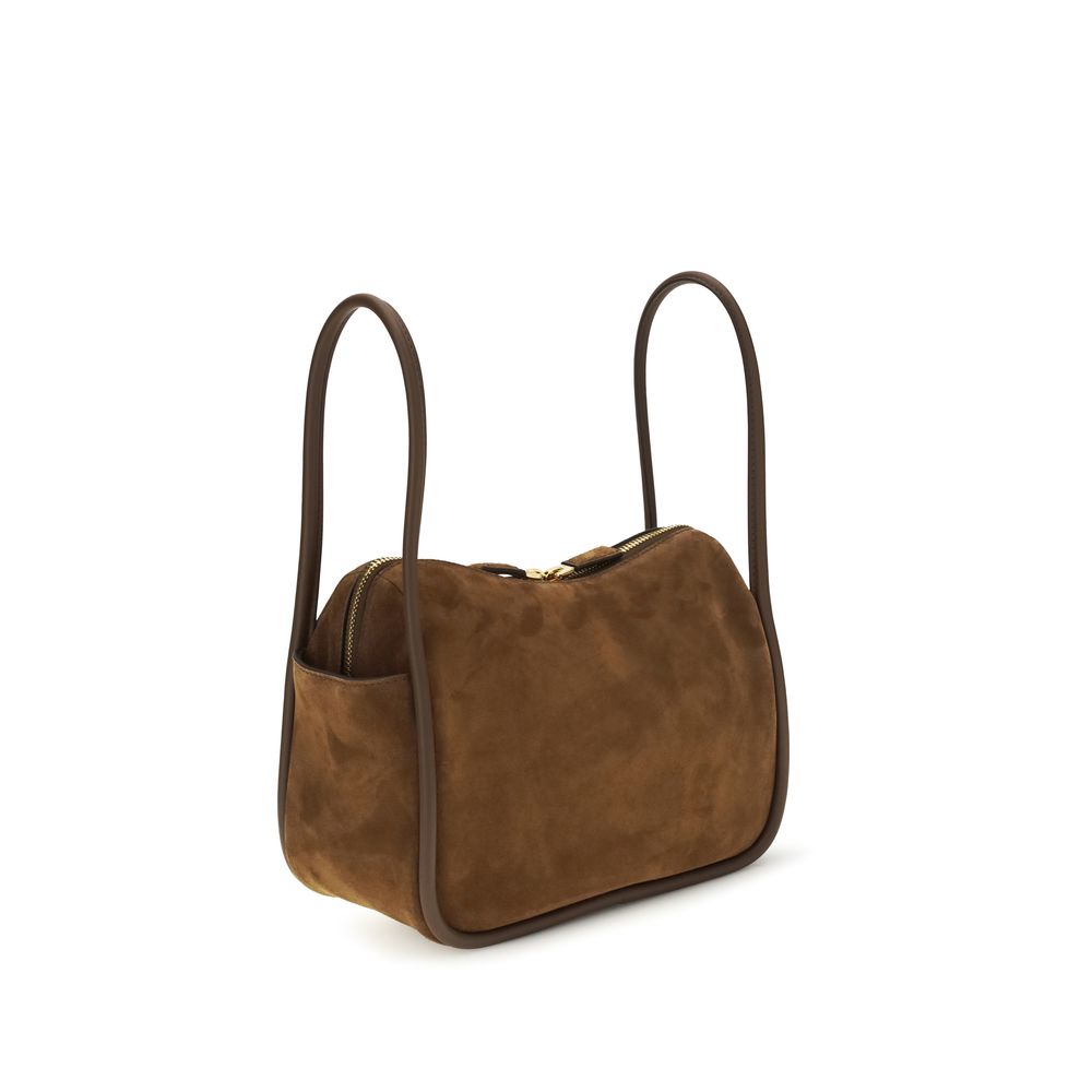Prada Braune Kalbsleder Bos Taurus Handtasche
