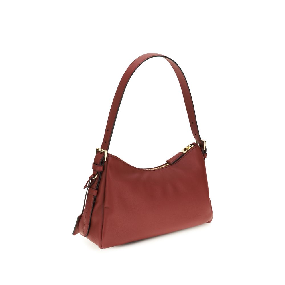 Prada Braune Kalbsleder Bos Taurus Schultertasche