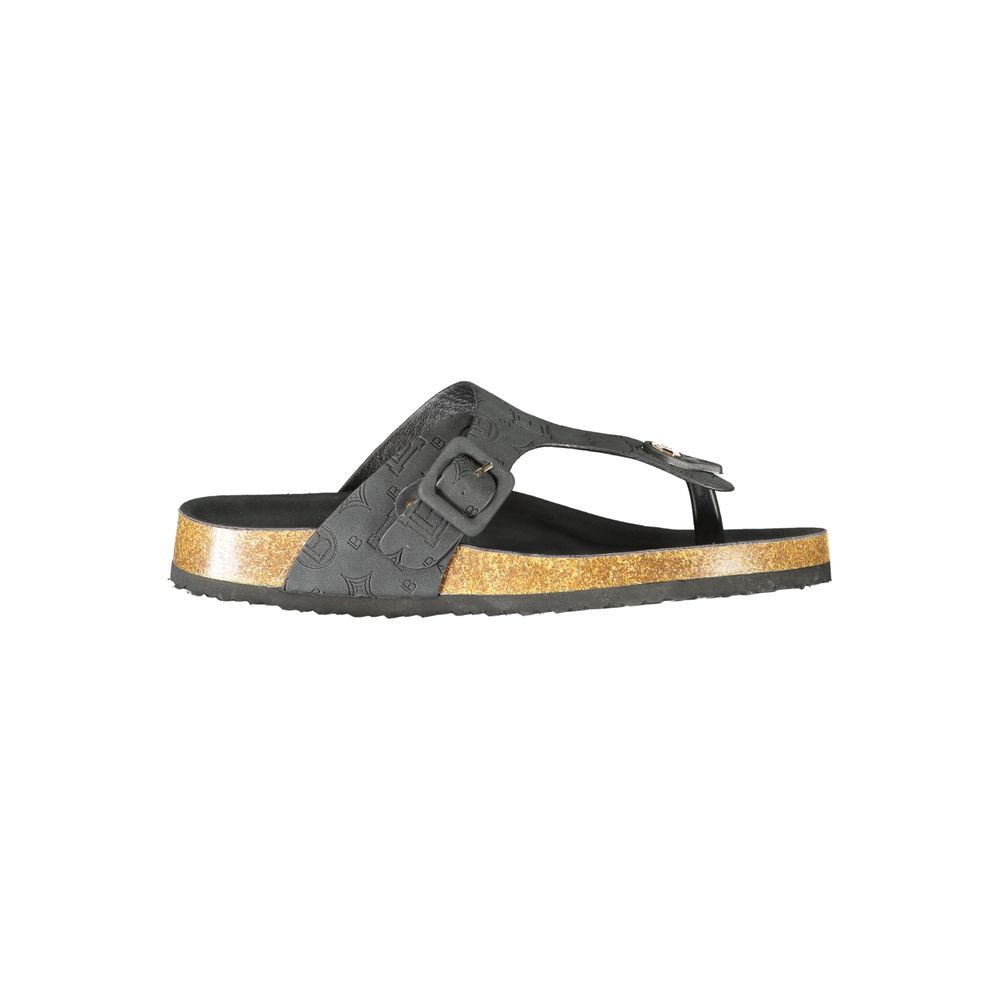 Laura Biagiotti Schwarze Polyethylen-Sandale