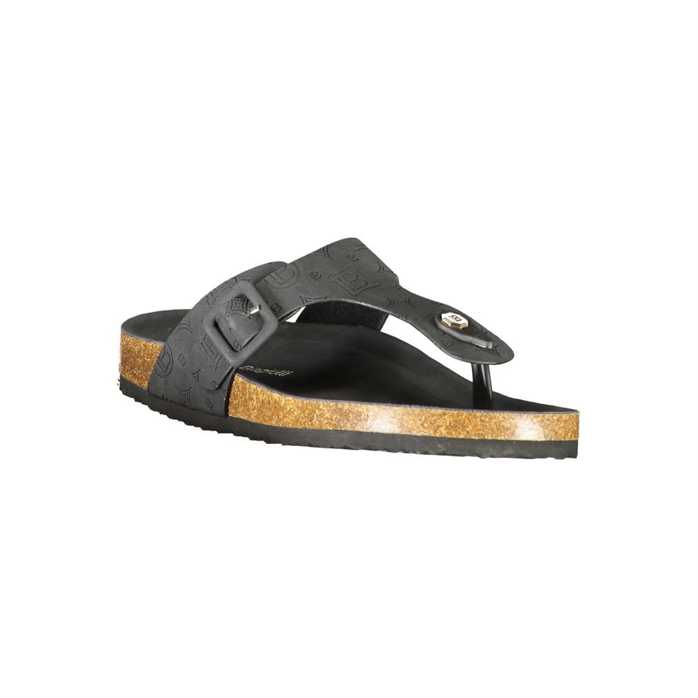 Laura Biagiotti Schwarze Polyethylen-Sandale