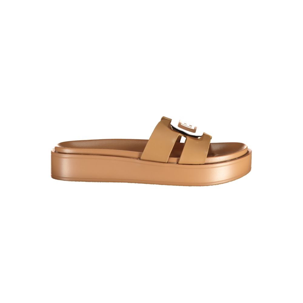 Laura Biagiotti Beige Polyurethan Sandale für Damen