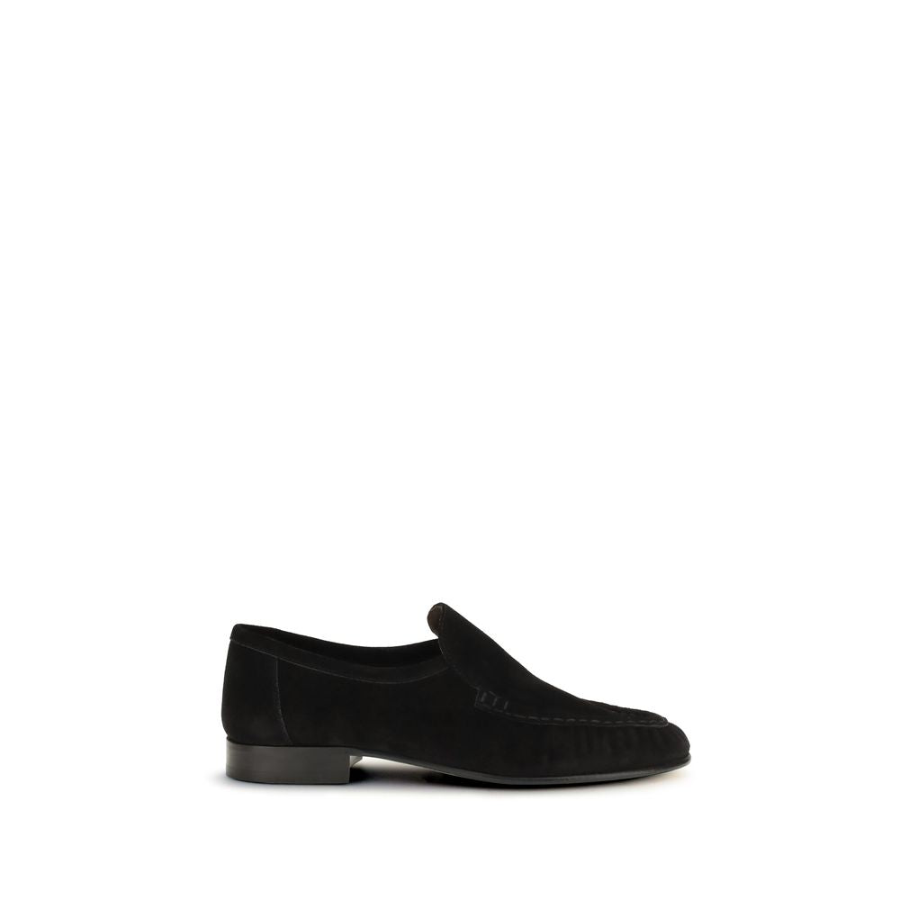 The Row Schwarze Loafer aus Wildleder