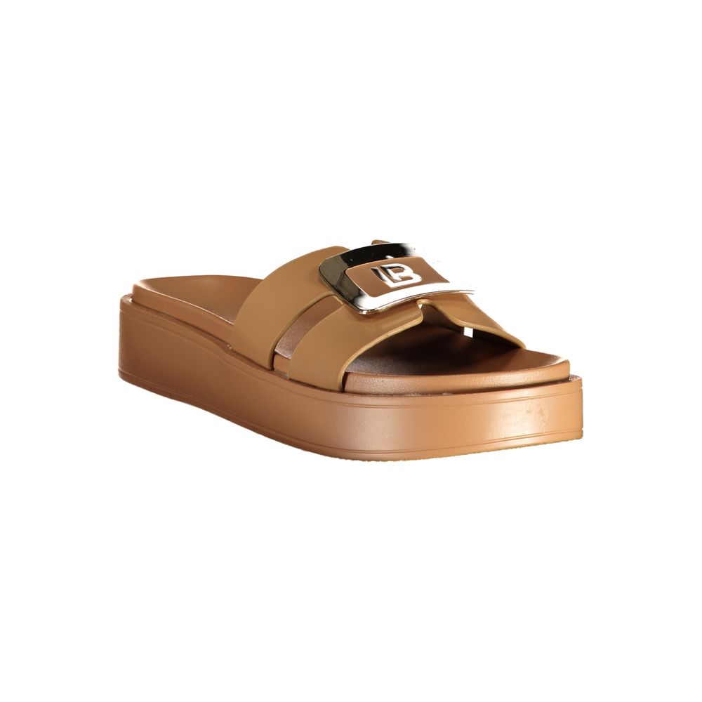 Laura Biagiotti Beige Polyurethan Sandale für Damen