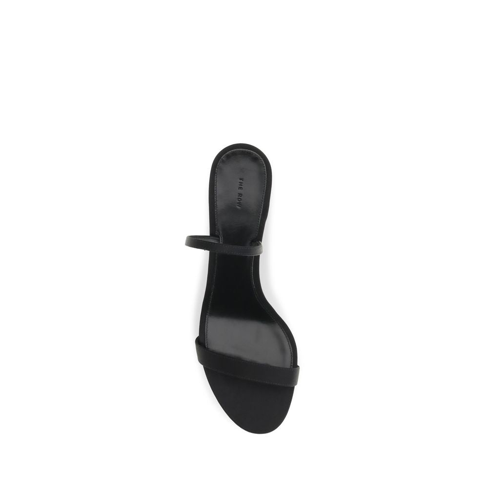 The Row Schwarze Bos Taurus Kalbsleder-Sandalen mit Stilettoabsatz