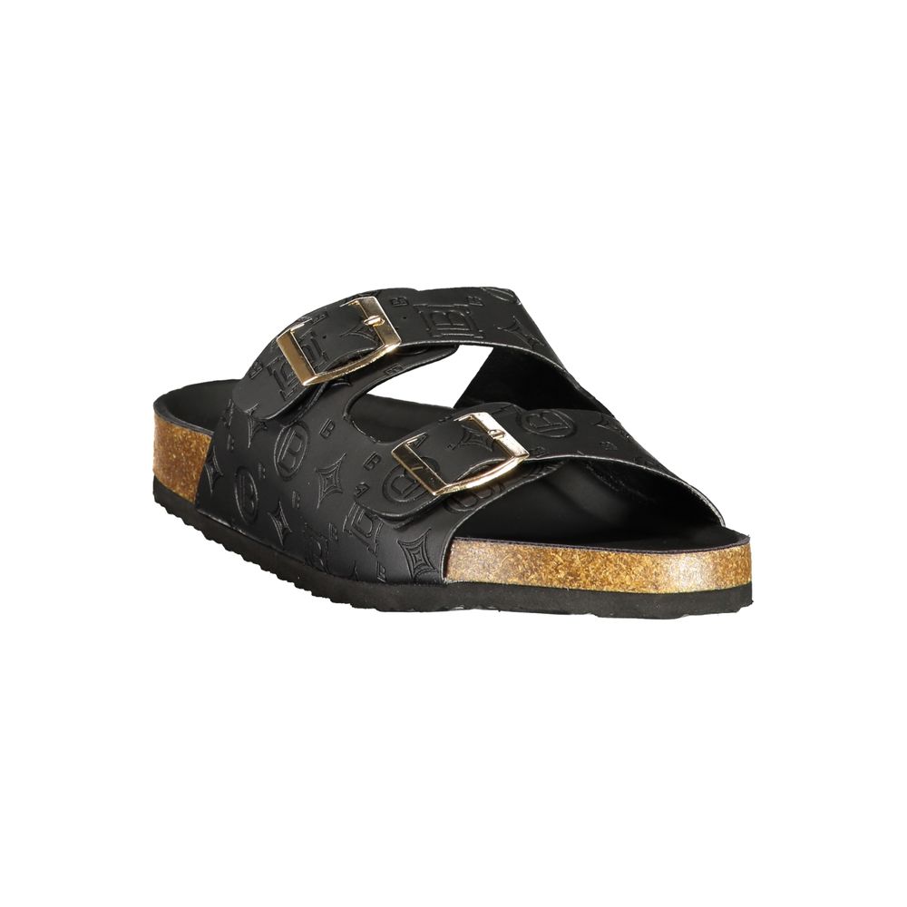 Laura Biagiotti Schwarze Sandale aus Polyurethan für Damen