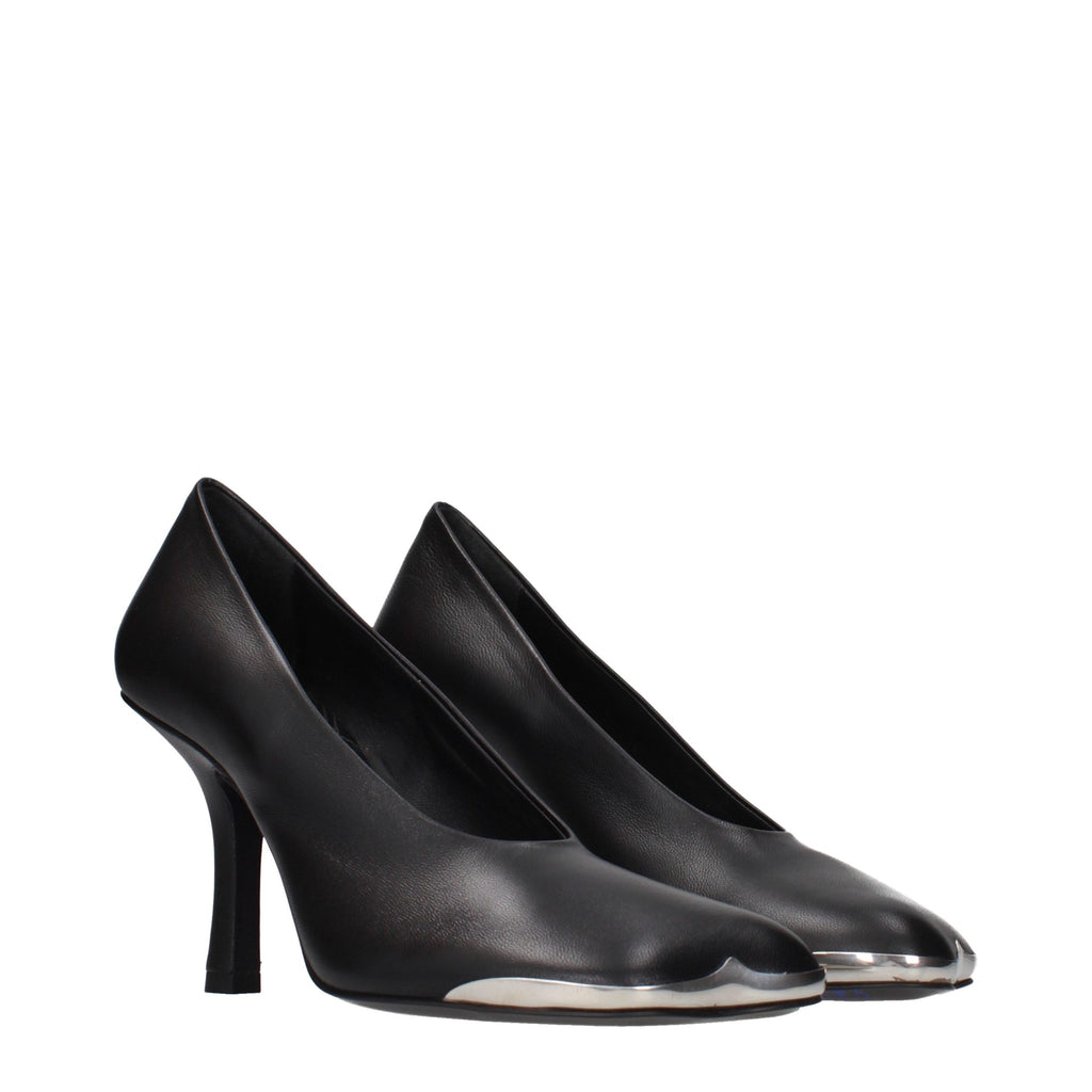 Burberry Schwarze Leder Pumps mit hohem Absatz
