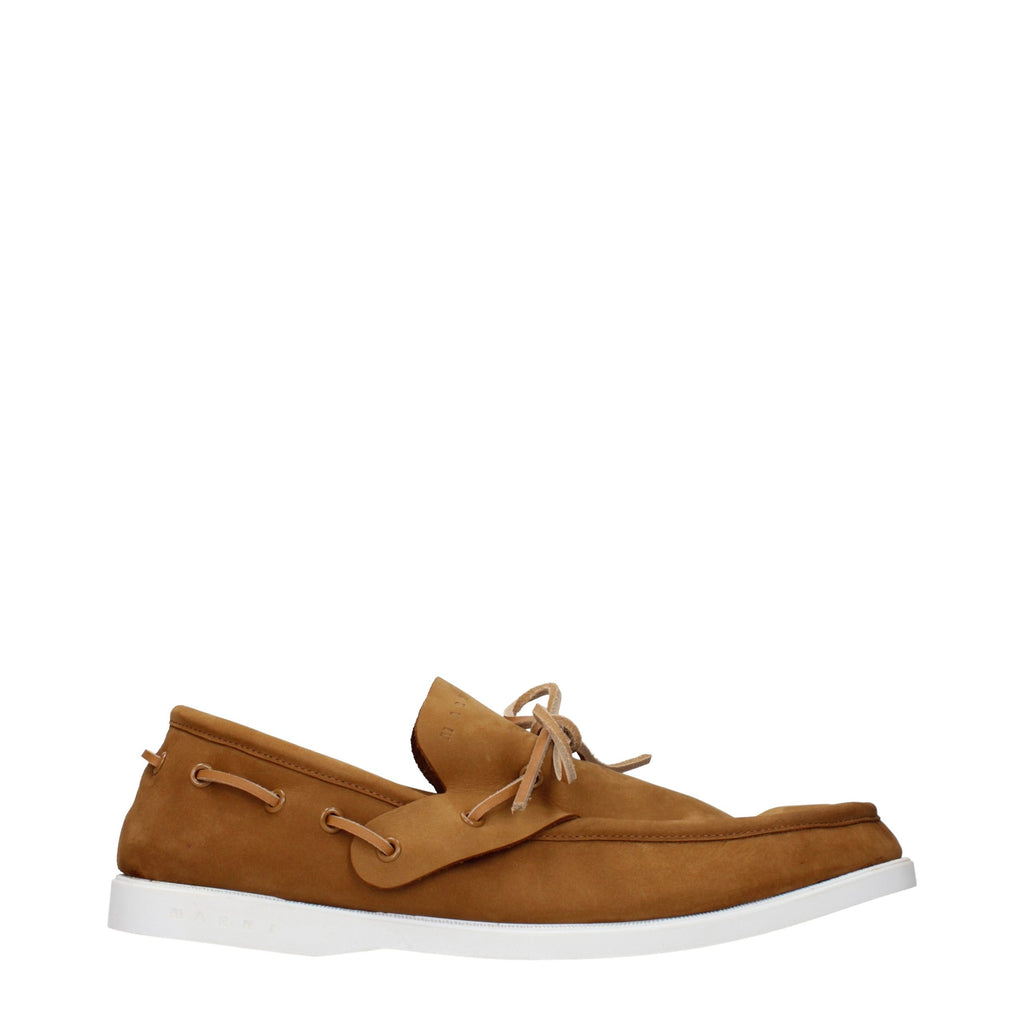 Marni Braune Loafer aus Leder zum Hineinschlüpfen