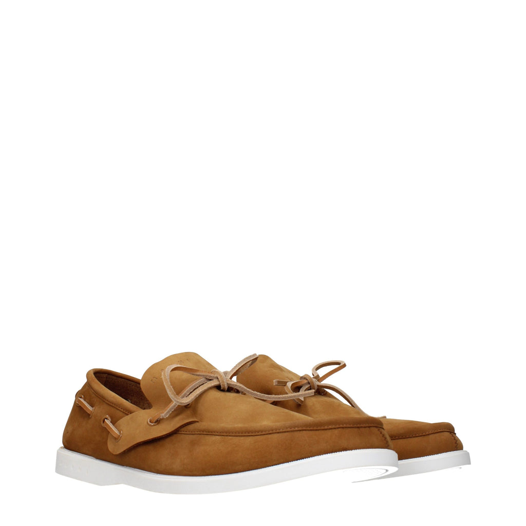 Marni Braune Loafer aus Leder zum Hineinschlüpfen