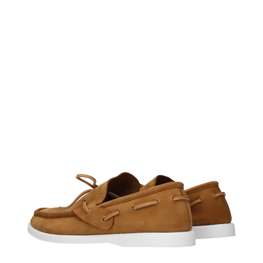 Marni Braune Loafer aus Leder zum Hineinschlüpfen