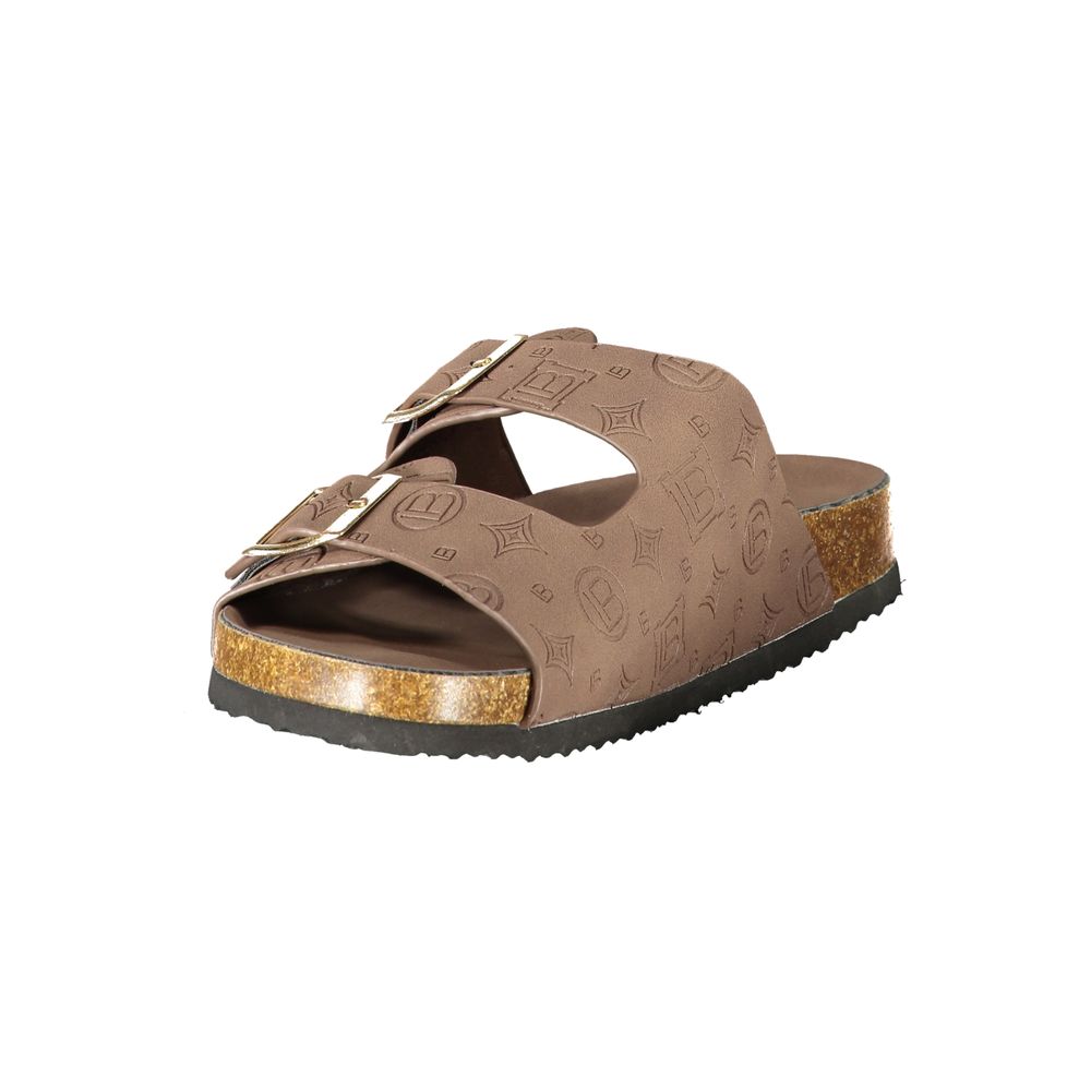 Laura Biagiotti Braune Damen-Sandalen aus Polyurethan