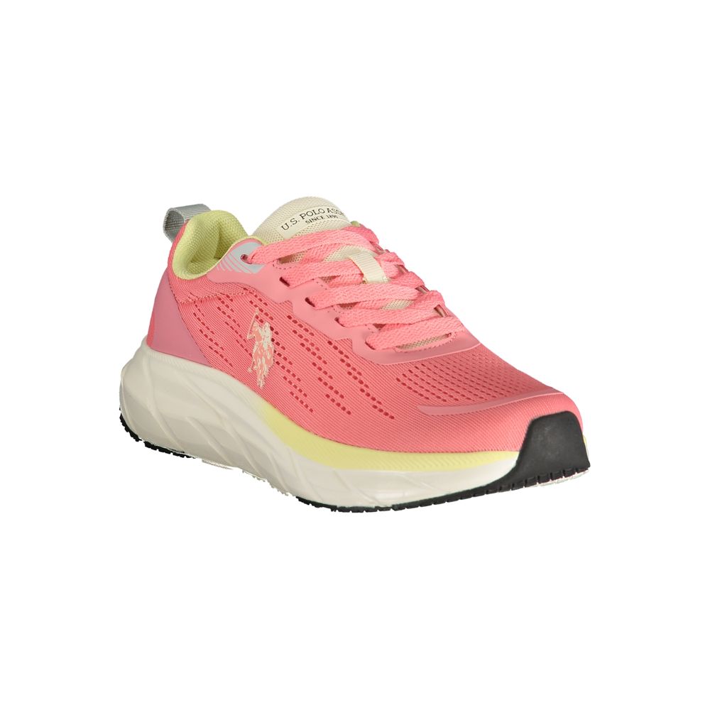 U.S. POLO ASSN. Pinke Damen-Sneaker aus Polyurethan
