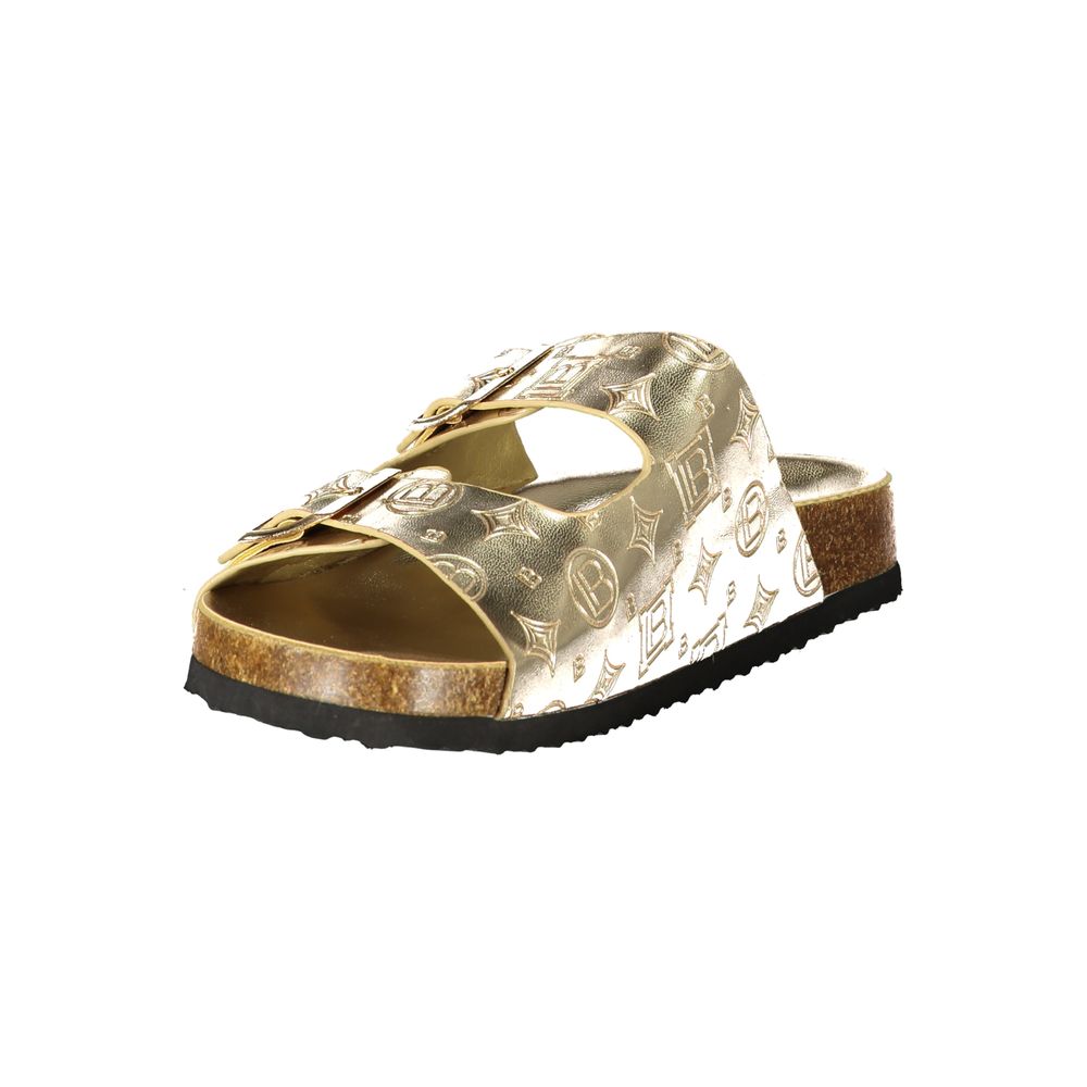 Laura Biagiotti Goldfarbene Sandalen aus Polyethylen